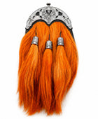 Horsehair Dress Sporran Red with Openwork Silver Cantle | B2B Low MOQ