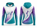 Custom Dance Hoodie | Wholesale Dance Team Sweatshirt | Teal Purple White | Apparels Bridge