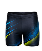 Custom Navy Volleyball Spandex Shorts – Blue Lime Team Compression Shorts