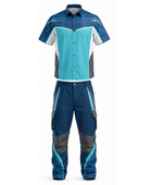 Custom Fishing Uniform – Light Blue & Teal Team Set, Wholesale, Low MOQ, Bulk Sportswear