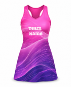 Custom Pink Tennis Dress – Purple Sleeveless Team Dress for Clubs