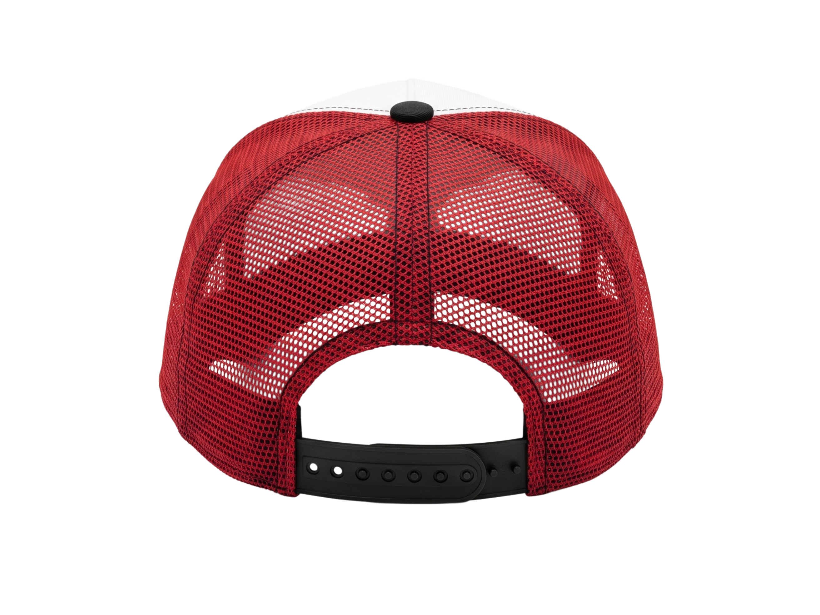 Custom Cornhole Trucker Hat – Black Red Team Cap for Wholesale Tournament Buyers