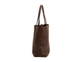 B2B Leather Shoulder Tote Bag Dark Brown Low MOQ Manufacturer