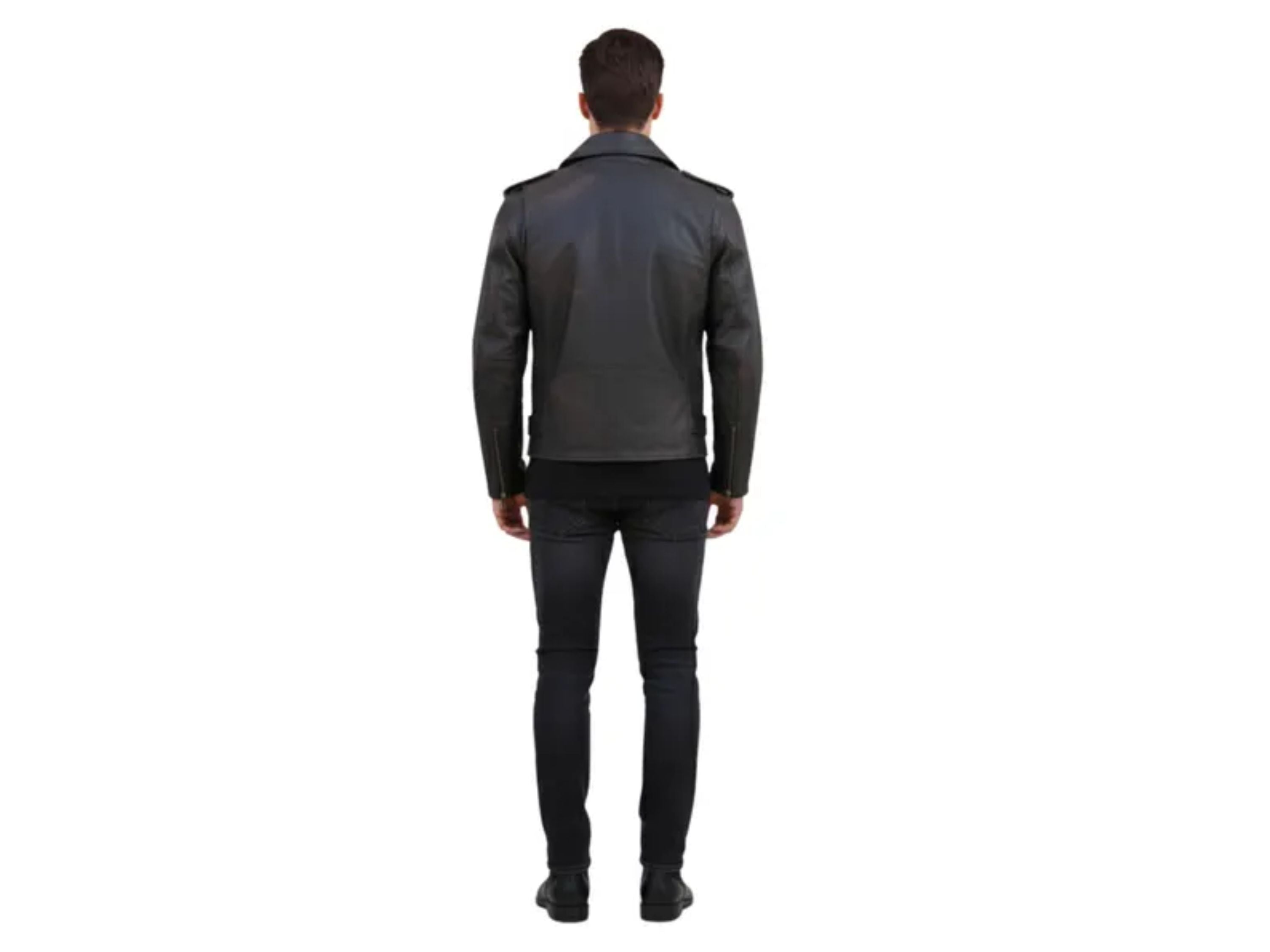 Men’s Cowhide Leather Biker Jacket Wholesale Custom Private Label Leather Outerwear Manufacturer