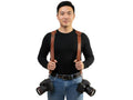 Dual Camera Leather Harness Wholesale | Custom Padded Photographer Strap Private Label Manufacturer