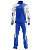 Custom Dance Team Warm-Up Set | Wholesale Dance Studio Jacket and Pants Set | White Blue | Apparels Bridge