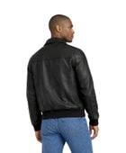 Men’s Black Lambskin Leather Bomber Jacket Wholesale Custom Private Label Outerwear Manufacturer