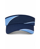 Custom Golf Sports Visor | Wholesale Team Visor Cap | Navy Light Blue | Apparels Bridge