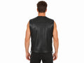 Men’s Buffalo Leather Biker Vest Wholesale | Custom Outlaw Denim Style Leather Vest Manufacturer