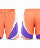 Custom Tennis Shorts – Orange & Purple Performance Shorts, Wholesale Bulk, Low MOQ, Team Uniform