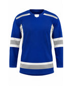 Custom Practice Ice Hockey Jersey – Royal Blue White Sublimated Team Jersey for Wholesale Orders