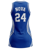 Custom Blue/White Basketball Dress – Women’s Team Uniform – Wholesale & Bulk Orders