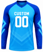 Custom Light Blue Soccer Base Layer | Wholesale Long Sleeve Team Compression Shirt