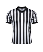 Custom Black White Basketball Referee Shirt | Wholesale V-Neck Officials Uniform