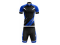 Custom Cycling Uniform – Black & Blue Team Set, Wholesale, Low MOQ, Bulk Sportswear