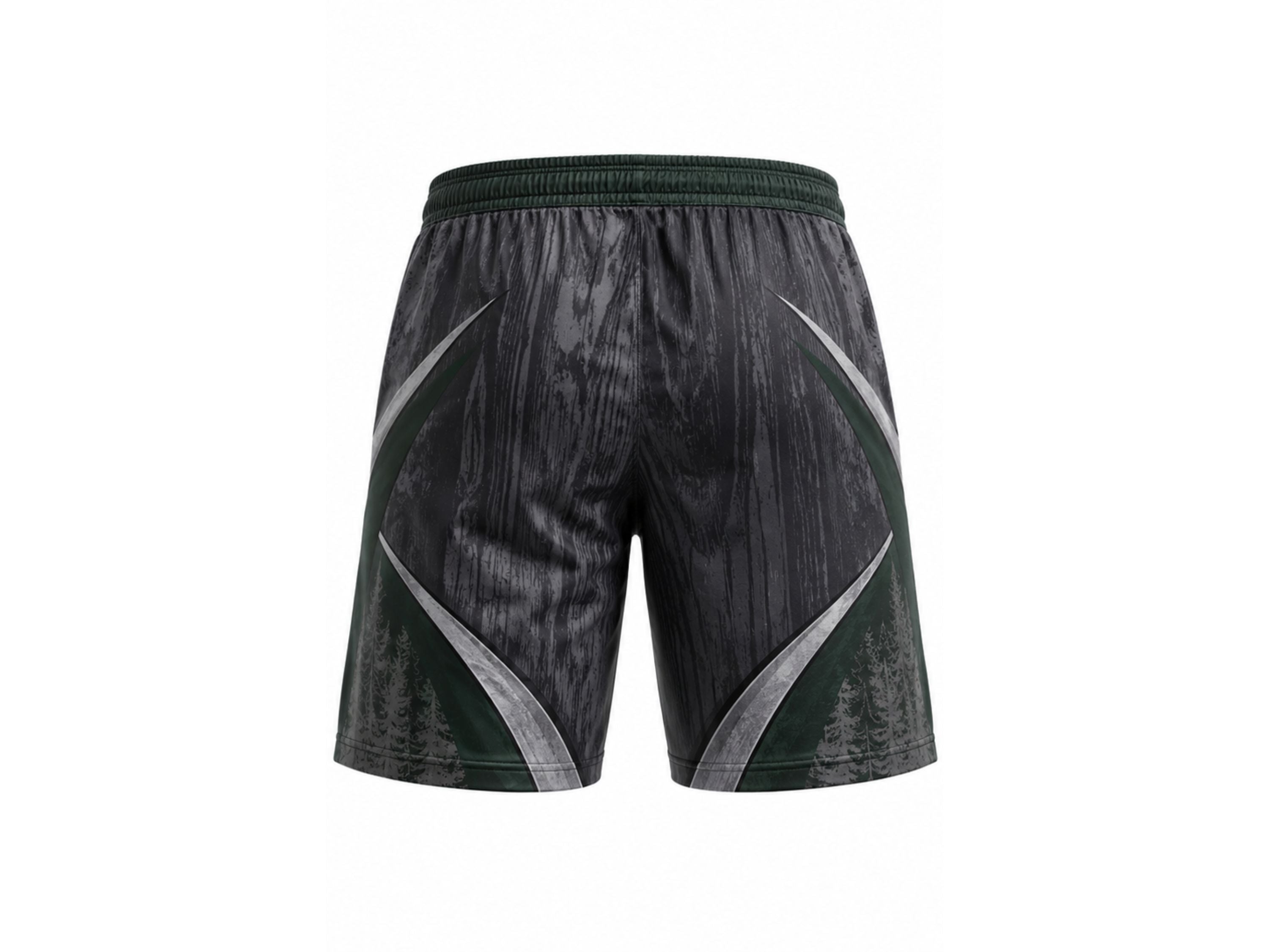 Black & Black Axe Throwing Shorts – Bulk Team Shorts, Low MOQ, Wholesale Performance Sportswear