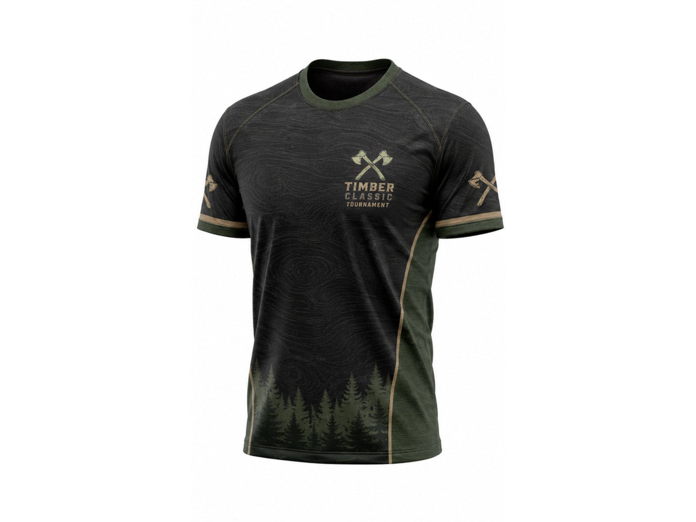 Custom Axe Throwing Tournament Shirt – Black Olive Team Jersey