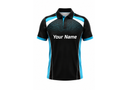 Custom Bowling Jersey  Black & Teal Team Shirt, Wholesale, Low MOQ, Bulk Sportswear