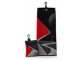 Custom Golf Towel | Wholesale Tri-Fold Golf Towel with Carabiner Clip | Black Red Grey | Apparels Bridge