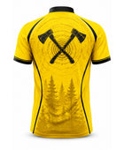 Sublimated Axe Throwing Jersey – Yellow Black Custom Team Shirt