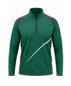 Custom Golf Quarter-Zip Pullover | Wholesale Golf Club Midlayer Top | Forest Green Black White | Apparels Bridge
