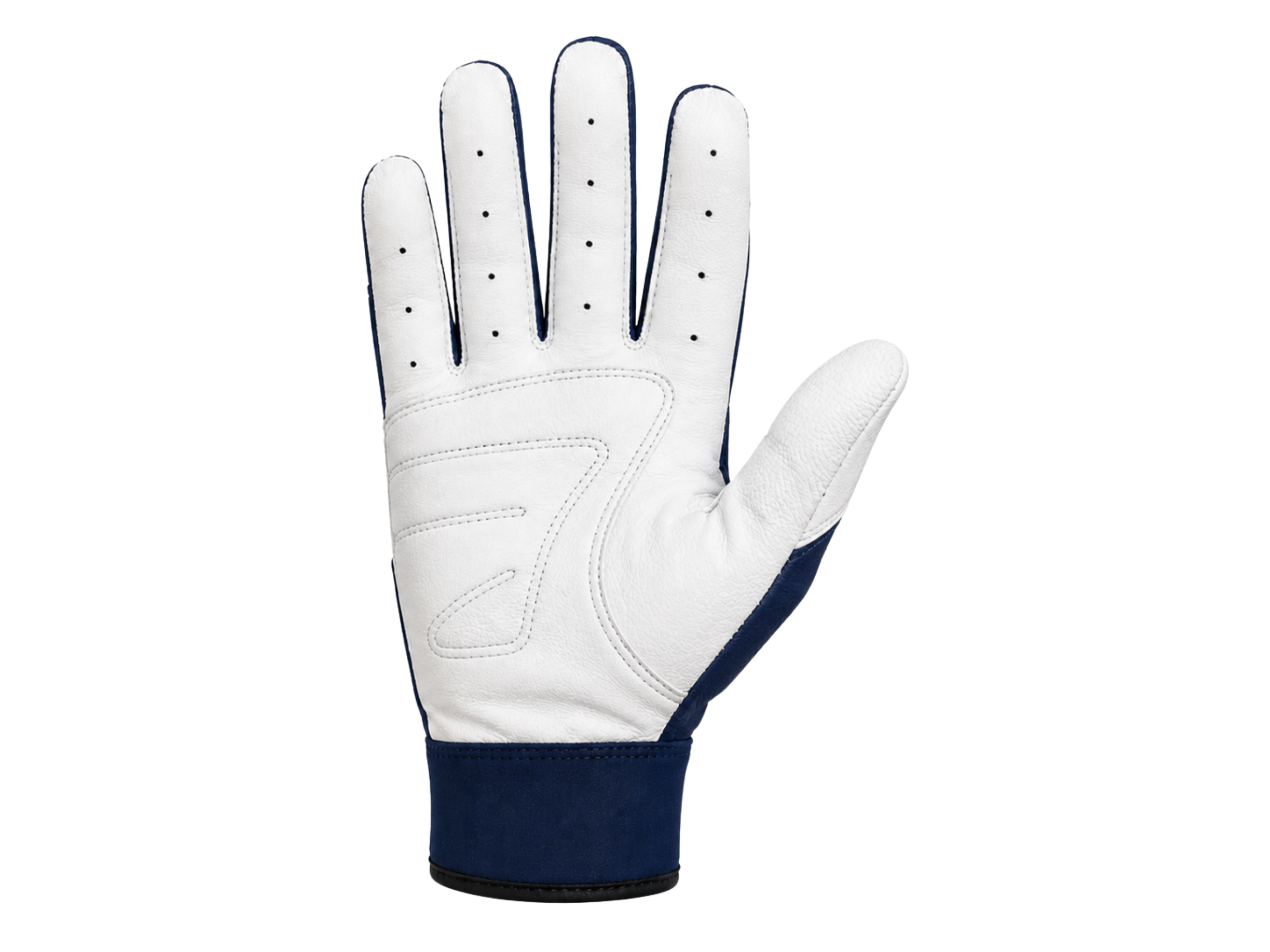 Custom White Navy Baseball Batting Gloves | Wholesale Team Gloves for Bulk Orders