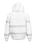 Custom Bomber Jacket White/Grey Workwear B2B