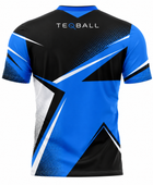 Custom Teqball Jersey – Black Blue Team Shirt for Wholesale Clubs and Academy Buyers