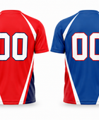 Custom Red Blue Flag Football Reversible Jersey – Wholesale Team Jersey