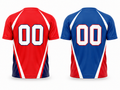 Custom Red Blue Flag Football Reversible Jersey – Wholesale Team Jersey