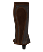 Custom Dark Brown Leather Riding Chap Hunting B2B