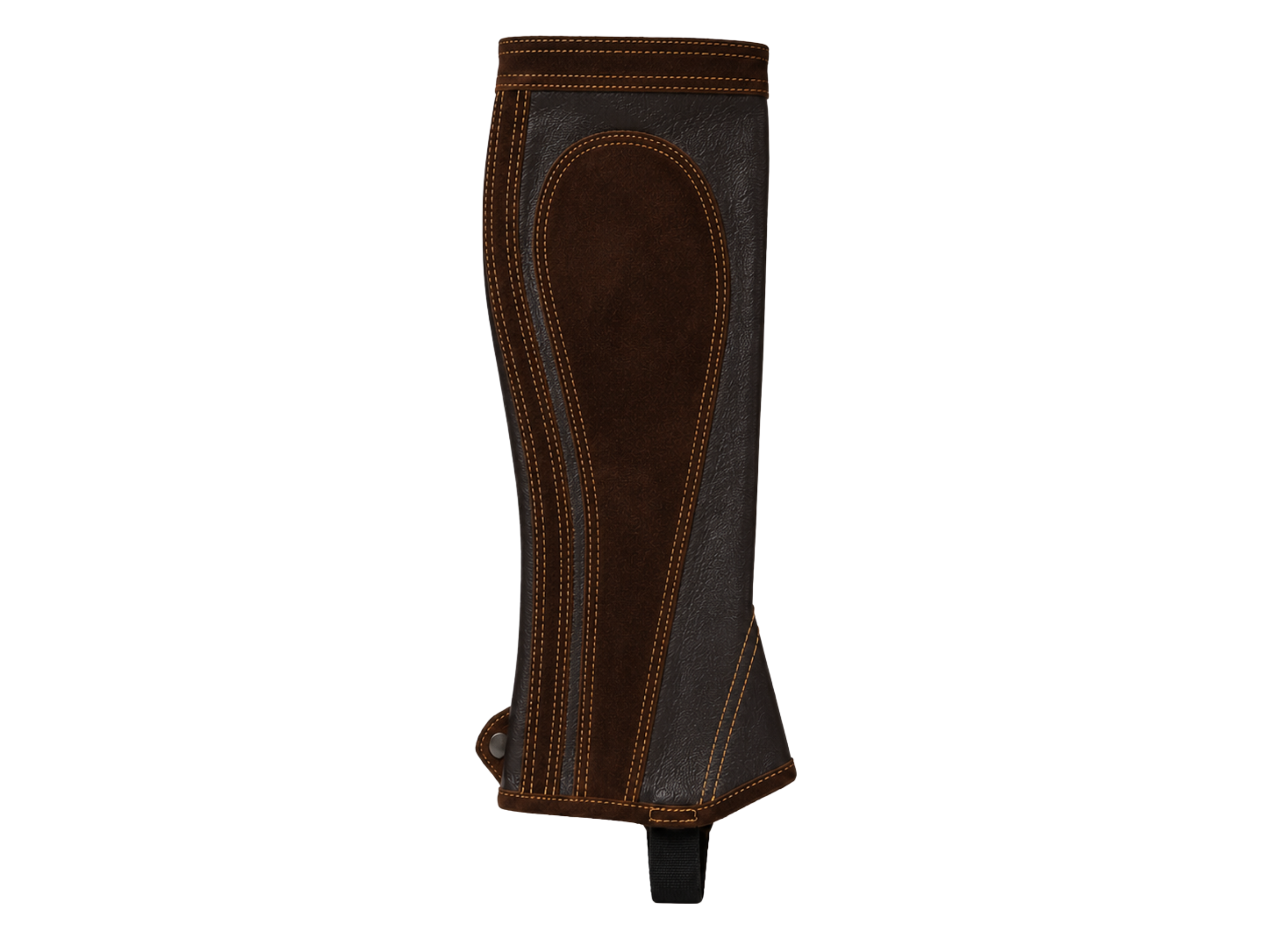 Custom Dark Brown Leather Riding Chap Hunting B2B