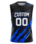 Custom Black Flag Football Practice Jersey – Sleeveless Sublimated Team Jersey