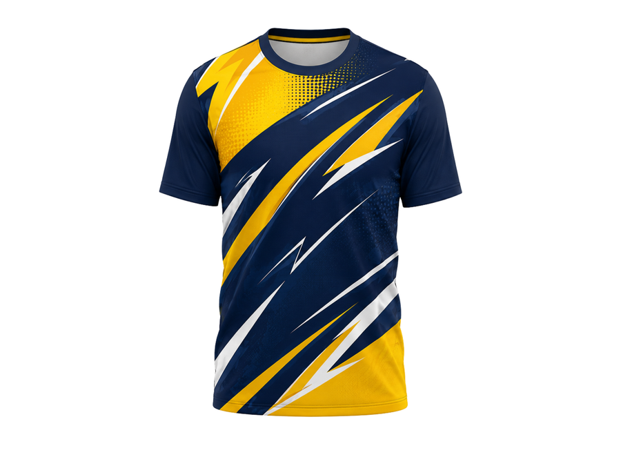 Custom Yellow & Navy Dart Jersey – Team Uniform Bulk Orders, Low MOQ, Personalized Name & Number design preview