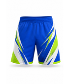 Blue & Lime Soccer Shorts – Wholesale Performance Shorts, Customizable Low MOQ, Bulk Orders