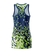 Custom Navy Blue & Lime Green  Sublimated Basketball Dress