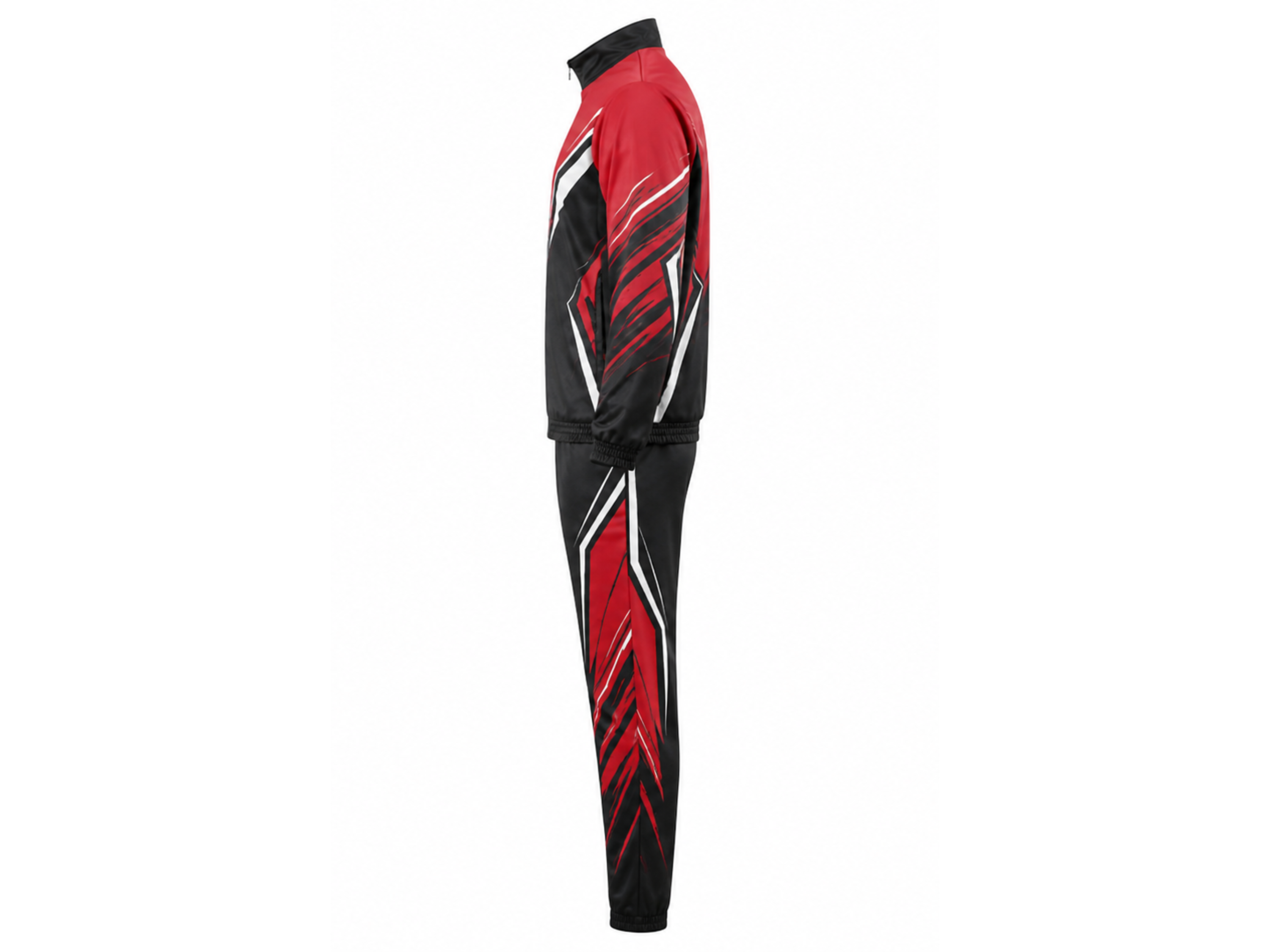 Custom Wrestling Warm-Up Set | Wholesale Wrestling Team Jacket and Pants | Red Black White | Apparels Bridge