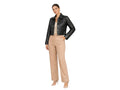Women’s Black Quilted Lambskin Leather Cropped Jacket Wholesale Custom Private Label Manufacturer