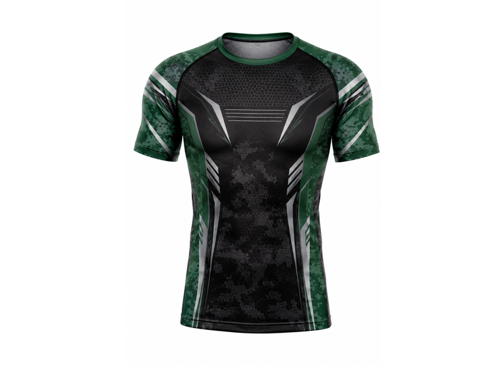 Custom Combat Jersey Black & Green B2B Team Uniform Low MOQ front design preview