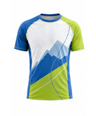 Custom Blue Green Sublimated Climbing Jersey – Wholesale Team Shirt