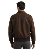 Men’s Brown Genuine Smooth Leather Flight Jacket Wholesale Custom Private Label Manufacturer