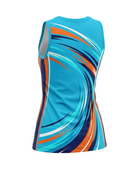 Custom Turquoise & Orange  Sublimated Basketball Dress