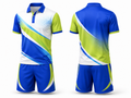 Custom Tennis Uniform – Blue, Lime & White Polo & Shorts Set, Wholesale Bulk, Low MOQ, Team Uniform