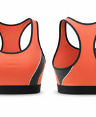 Orange & Black Sports Bra – Athletic Performance Bra, Wholesale Bulk, Low MOQ