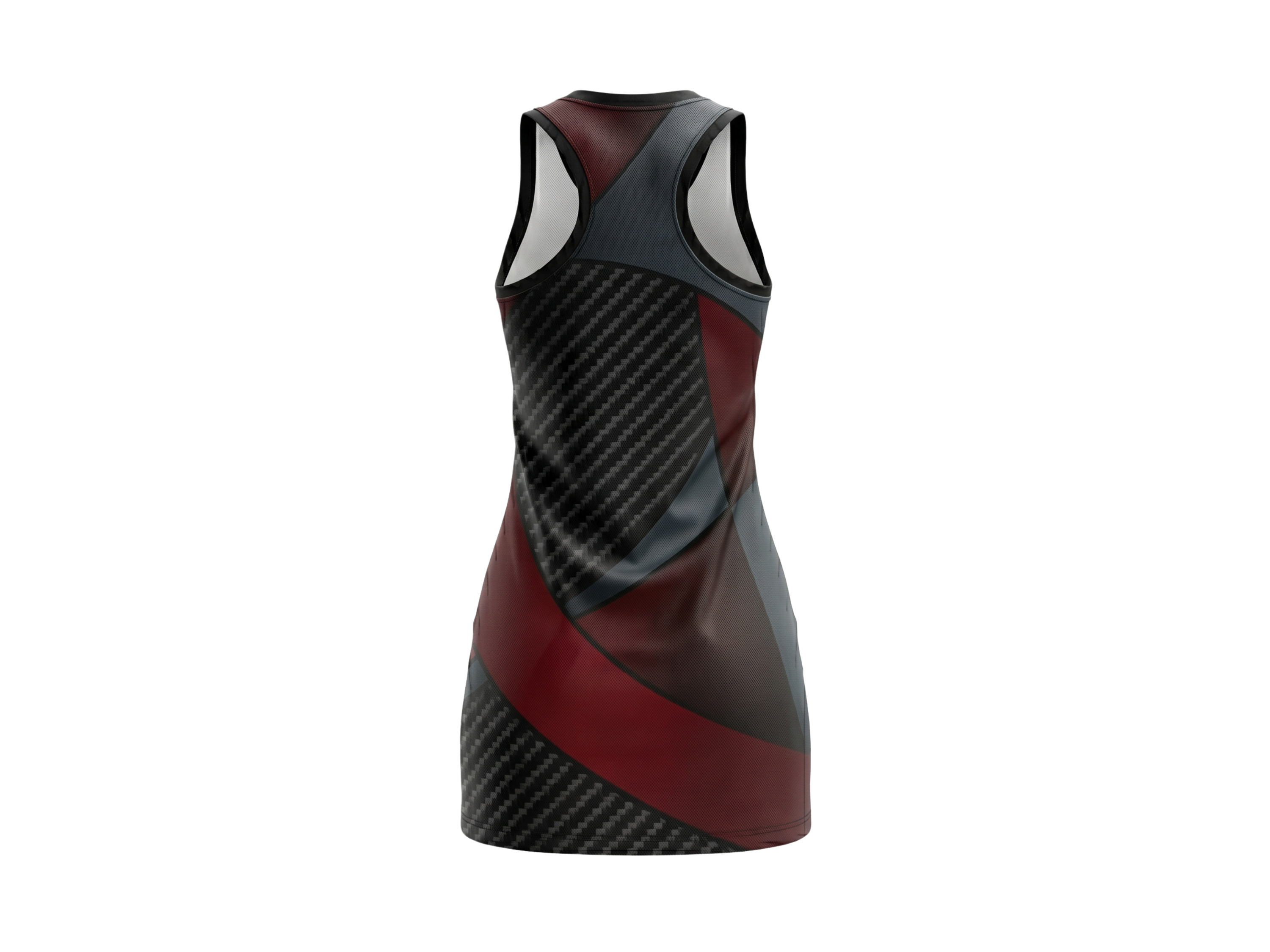 Custom Burgundy & Black Sublimated Basketball Dress