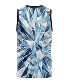 Custom Sublimated Basketball Jersey – Ice Blue Crystal Design | Wholesale Manufacturer