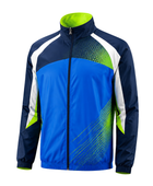 Custom Blue Lime Lacrosse Warm-Up Jacket Wholesale Full-Zip Team Outerwear