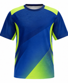 Custom Blue Lime Lacrosse Shooter Shirt – Wholesale Team Training Top