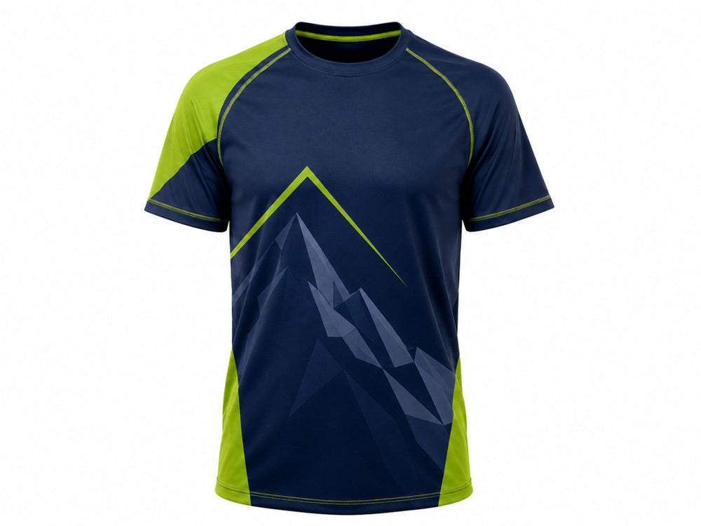Custom Navy Lime Climbing Competition Team Shirt Wholesale B2B Club Jersey front design preview