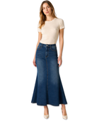 Wholesale Custom Denim Maxi Skirt Manufacturer Private Label Mermaid Jean Skirt